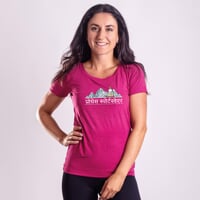 AROMA „NEPAL“ Damen-T-Shirt mit Kaffee-Viskose fuchsia