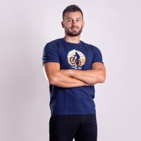 BARBAR "BIKER" men's bamboo T-shirt dk.blue