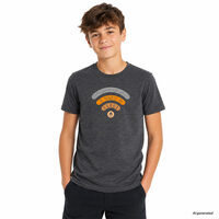 BRAM "SIGNAL" Merino T-Shirt schwarz melnge