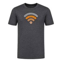 BRAM "SIGNAL" Merino T-Shirt schwarz melnge