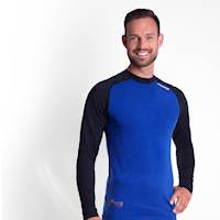 CC NDR mens functional long sleeve T-shirt anthracite/blue