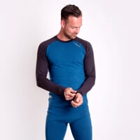 CC NDR mens functional long sleeve T-shirt anthracite/blue