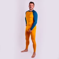 CC NDR mens functional long sleeve T-shirt petroleum/curry