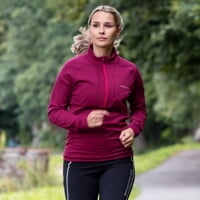 CUBICA ZIP women's lightweight sports zipneck jacket fuchsia
