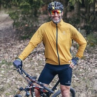 DRAFTIN men's cycling windbreaker sandy/black