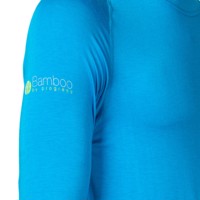 E NDR mens bamboo long sleeve T-shirt black/Lt.green sew.