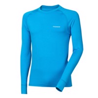 E NDR mens bamboo long sleeve T-shirt black/Lt.green sew.
