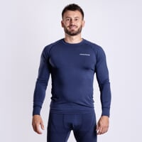 E NDR mens bamboo long sleeve T-shirt navy