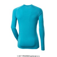 E NDR mens bamboo long sleeve T-shirt black/Lt.green sew.