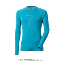 E NDR mens bamboo long sleeve T-shirt black/Lt.green sew.