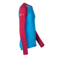 E NDR mens bamboo long sleeve T-shirt black/Lt.green sew.
