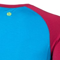 E NDR mens bamboo long sleeve T-shirt black/Lt.green sew.