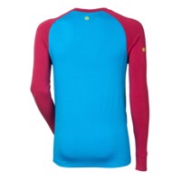 E NDR mens bamboo long sleeve T-shirt black/Lt.green sew.