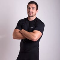 E NKR mens bamboo short sleeve T-shirt black