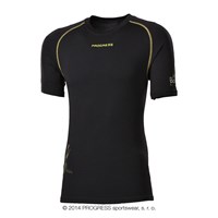 E NKR mens bamboo short sleeve T-shirt black/Lt.green sew.