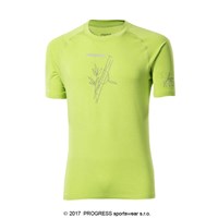 E NKR mens bamboo short sleeve T-shirt black/Lt.green sew.