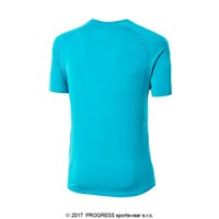 E NKR mens bamboo short sleeve T-shirt black/Lt.green sew.