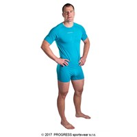 E NKR mens bamboo short sleeve T-shirt black/Lt.green sew.