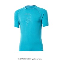 E NKR mens bamboo short sleeve T-shirt black/Lt.green sew.