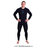 E SDN mens bamboo tights black/Lt.green sew.