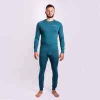 E SDN mens bamboo tights black/Lt.green sew.