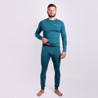 E SDN mens bamboo tights black/Lt.green sew.