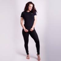 E SDNZ ladies bamboo pants black/purple sew.