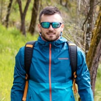 ELITE MAN men's multifunctional jacket petroleum/orange
