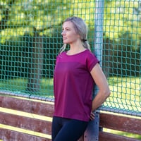 ENERGIA women's sports T-shirt wine red
