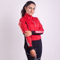 FOLGARIA die Fahrradjacke für Damen rot/schwarz