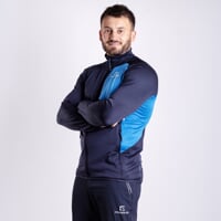FORBES pánská merino mikina černomodrá/modrá