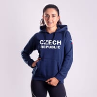 FUN HOODY CZECH LADY dámská mikina s kapucí dk.blau