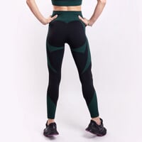 GEMA LEGGINS Fitness seamless Leggings schwarz/grun