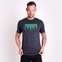 HRUTUR "FOREST" das Kurzarmhemd grau melange