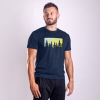 HRUTUR "FOREST" das Kurzarmhemd navy
