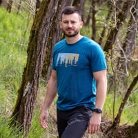 HRUTUR "FOREST" das Kurzarmhemd petroleum melnge
