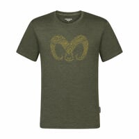 HRUTUR "RAM" das Merino Kurzarmhemd khaki melange