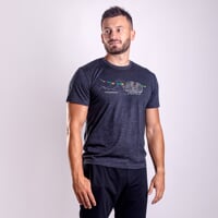 HRUTUR "YAK" pánské merino triko šedý melír