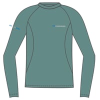 MA NDR 125 Langarm-Merinoshirt für Herren teal