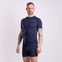 MA NKR 125 pánské merino triko s krátkým rukávem černo-modrá