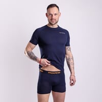 MA SKN 125 2-PACK set pánských merino boxerek blackened blue + orange
