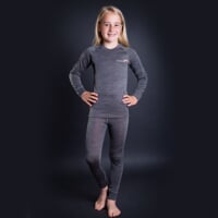 MB TDRD kid's functional long-sleeved T-shirt grey melange/petroleum