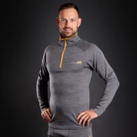 MB TRZ men's functional long-sleeved T-shirt grey melange/petroleum
