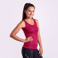 MS NBRZ ladies baselayer singlet raspberry red
