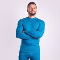 MS NDR mens baselayer long sleeve T-shirt petroleum (lt.blue)
