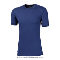 MS NKR mens baselayer short sleeve T-shirt blue