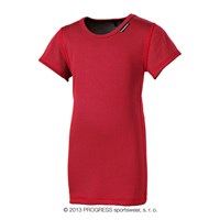 MS NKRD kids baselayer short sleeve T-shirt red