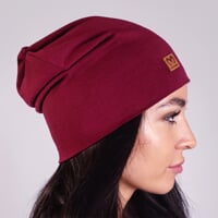 MW FREEBEANIE merino beanie plum melange