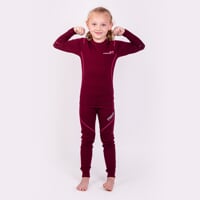 MW NDRD kids merino T-shirt plum melange