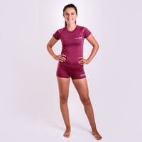 MW NKRZ das Damen Merino Funktions-T-Shirt burgundrot melange